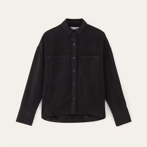 Everlane The Boxy Overshirt In Buttersoft Black NWT